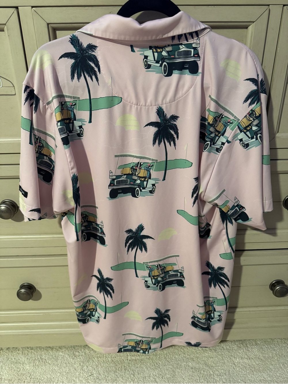 Bad Birdie Pink Golf Cart & Palm Kids Polo - Picture 2 of 3